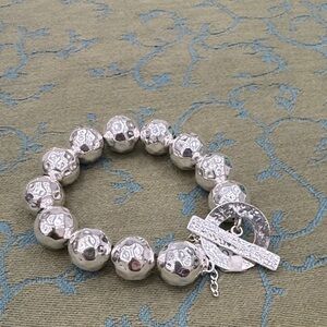 Silver Beaded Bracelet